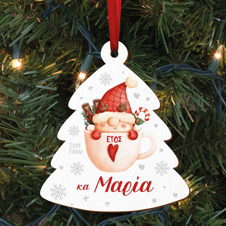 Δεντράκι ξύλινο “Κούπα με γλυκά”