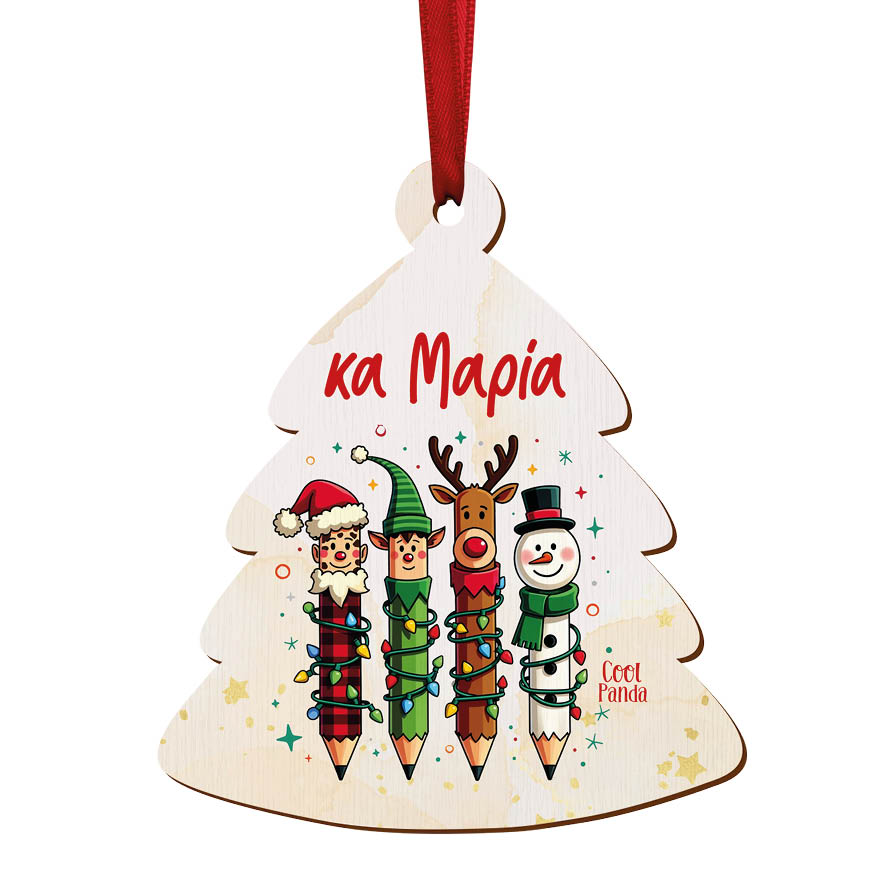 Δεντράκι ξύλινο “Μολύβια με φατσούλες”