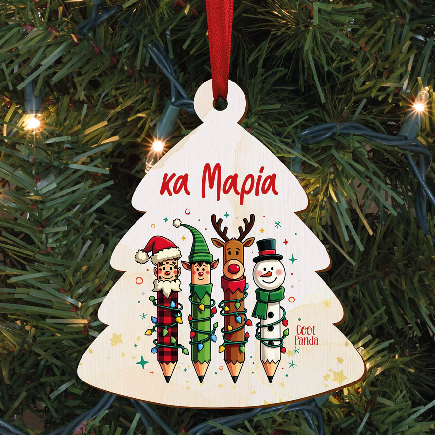 Δεντράκι ξύλινο “Μολύβια με φατσούλες”