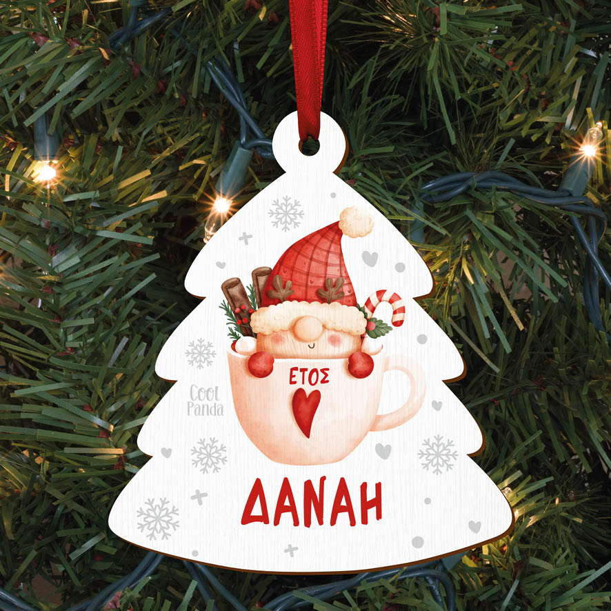 Δεντράκι ξύλινο “Κούπα με γλυκά”