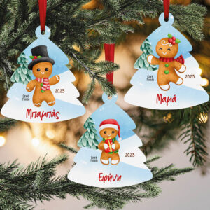 Δεντράκι ξύλινο “Οικογένεια Gingerbread”