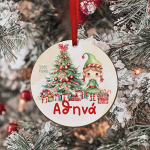 Στολίδι ξύλινο 7cm “Ξωτικό κορίτσι”