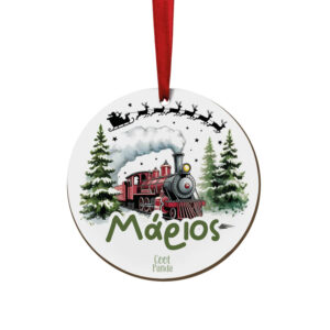 Στολίδι ξύλινο 7cm “Πολικό Εξπρές”