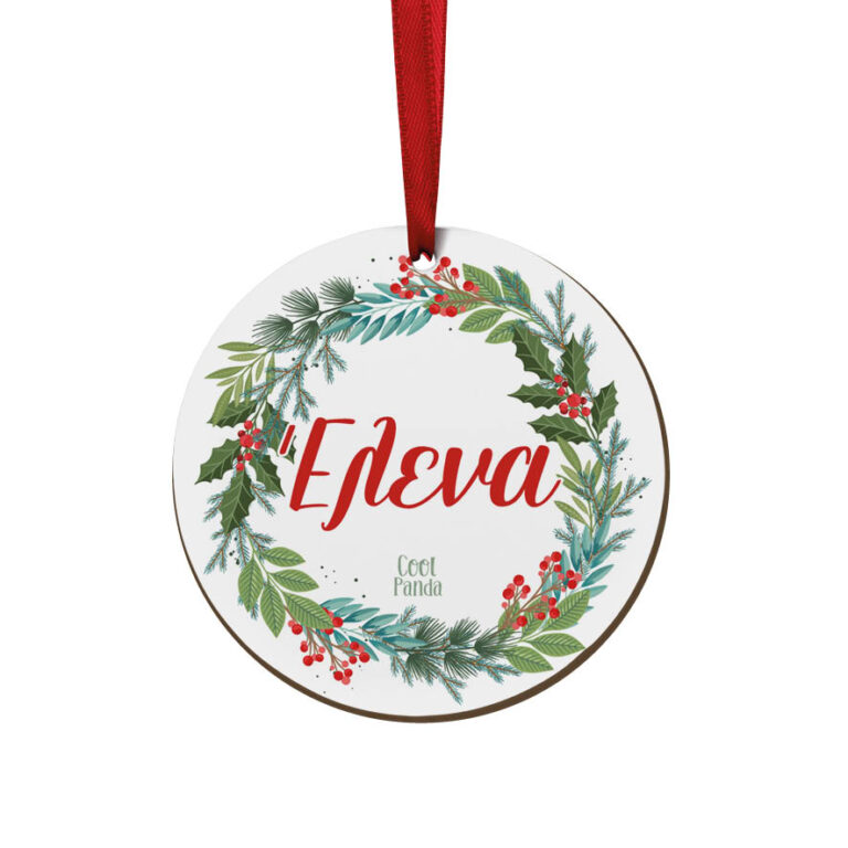 Στολίδι ξύλινο 7cm “Στεφάνι”