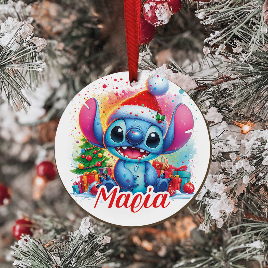 Στολίδι ξύλινο 7cm “Christmas Stitch”