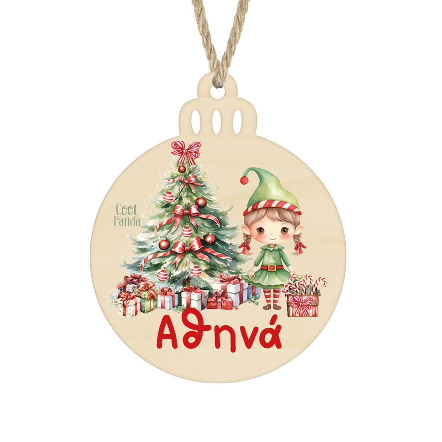 Μπάλα ξύλινη 7cm “Ξωτικό κορίτσι”