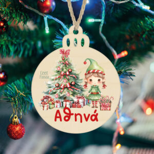 Μπάλα ξύλινη 7cm “Ξωτικό κορίτσι”