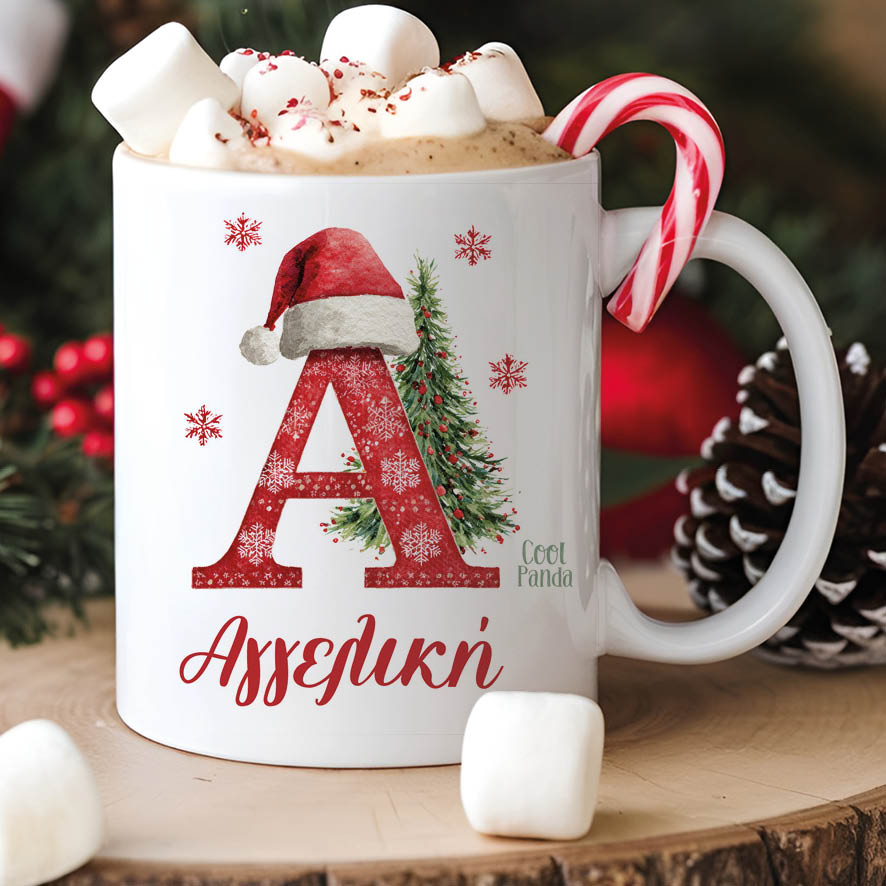 Σετ κούπα με στολίδι “Χριστουγεννιάτικο μονόγραμμα”