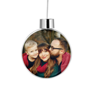 Διάφανη μπάλα με φωτογραφία και κείμενο