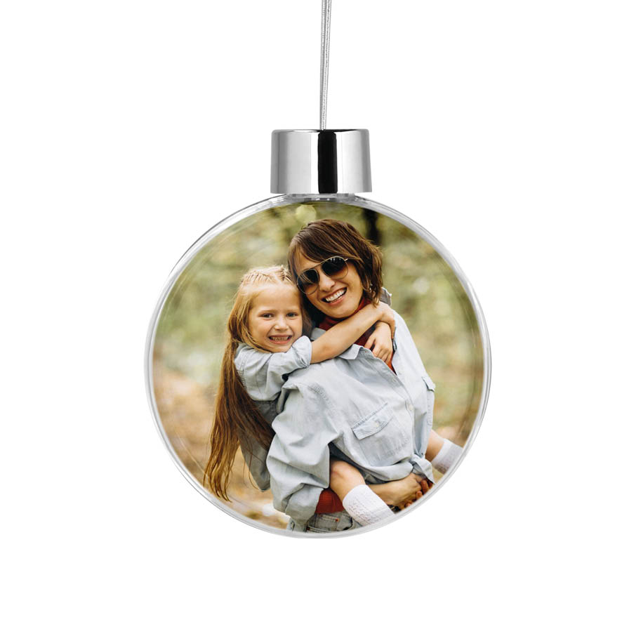 Διάφανη μπάλα με φωτογραφία και κείμενο