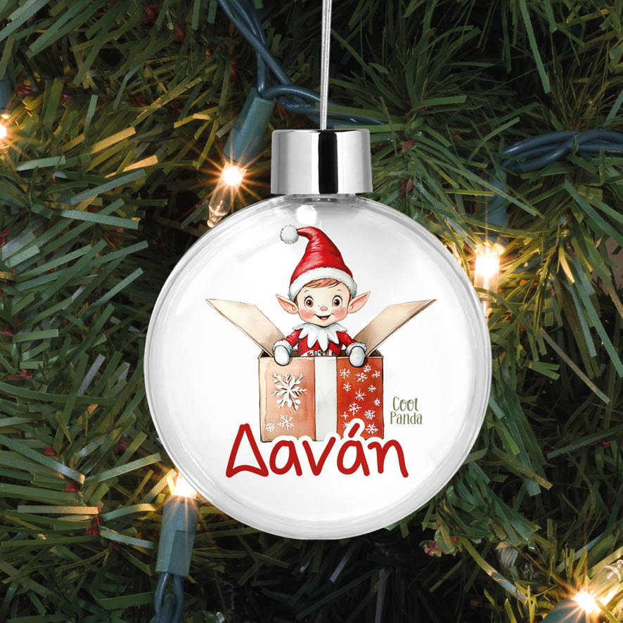 Διάφανη μπάλα με όνομα “Ξωτικό δώρο”