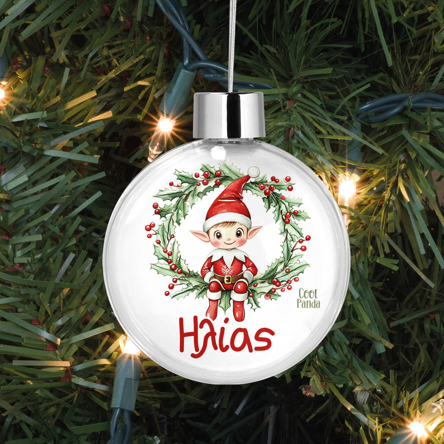 Διάφανη μπάλα με όνομα “Ξωτικό στεφάνι”