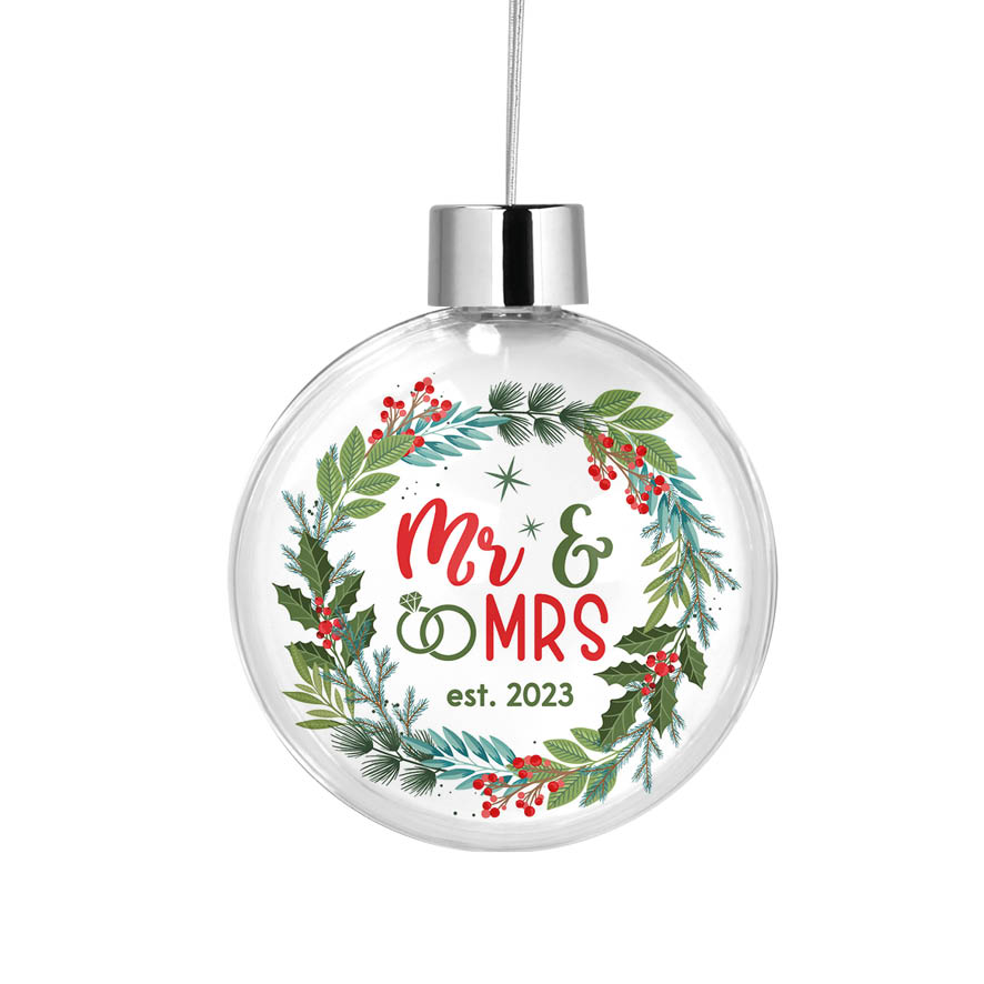 Διάφανη μπάλα “Mr & Mrs”