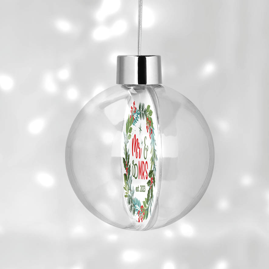 Διάφανη μπάλα “Mr & Mrs”