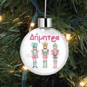 Διάφανη μπάλα με όνομα “Ροζ Καρυοθραύστες”