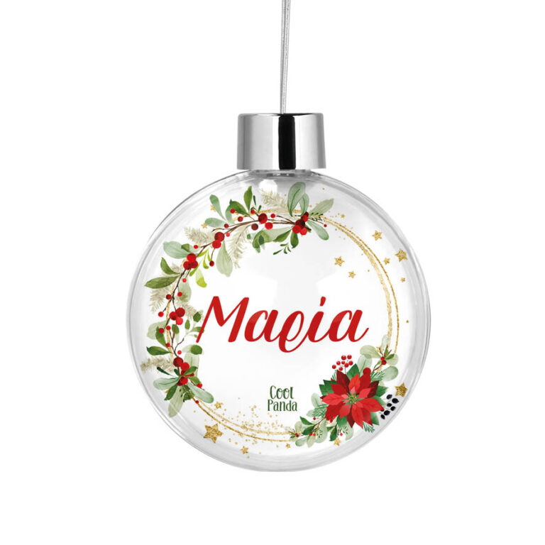 Διάφανη μπάλα με όνομα “Χρυσό στεφάνι”