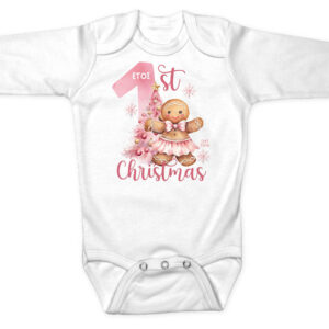 Βρεφικό Φορμάκι μακρυμάνικο “1st Christmas Cookie girl”
