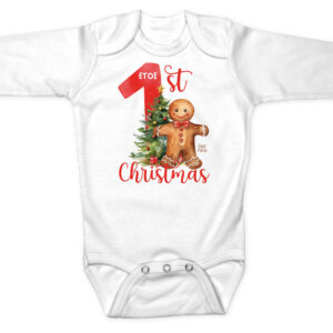 Βρεφικό Φορμάκι μακρυμάνικο “1st Christmas Cookie boy”