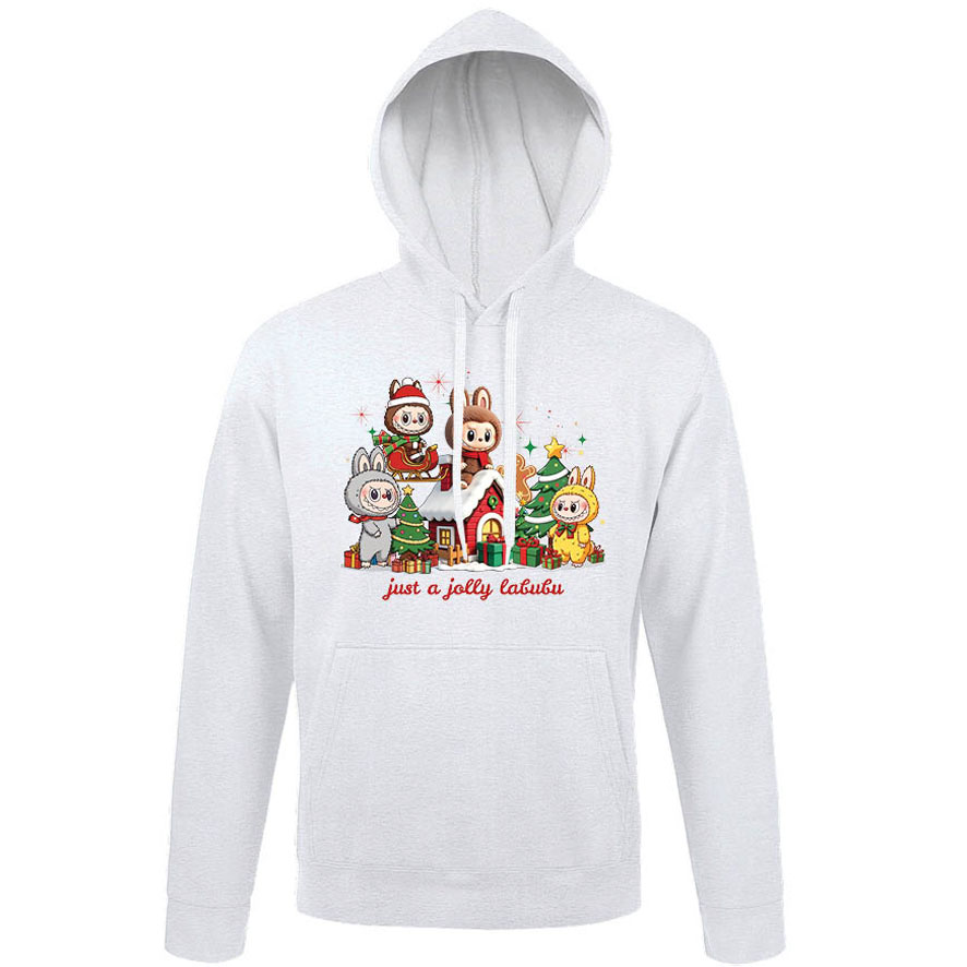 Φούτερ unisex με κουκούλα “Christmas Labubu”