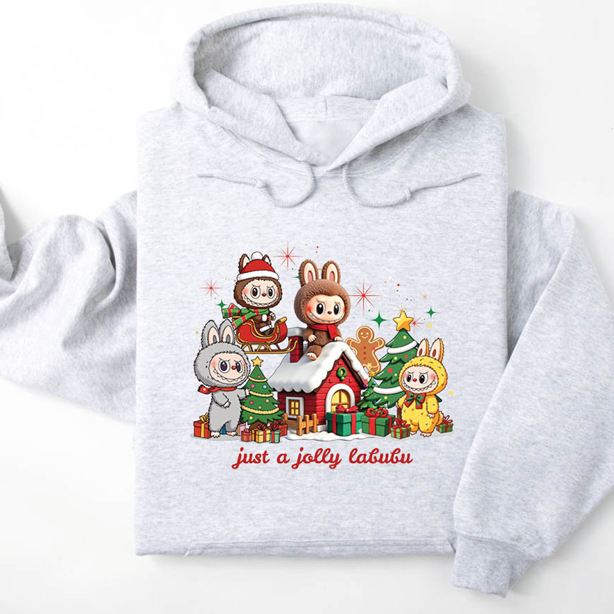 Φούτερ unisex με κουκούλα “Christmas Labubu”