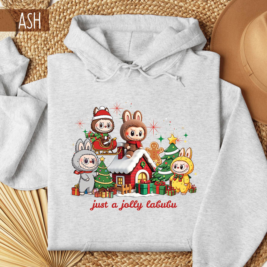 Φούτερ unisex με κουκούλα “Christmas Labubu”