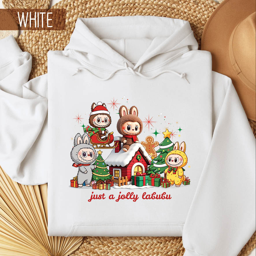 Φούτερ unisex με κουκούλα “Christmas Labubu”