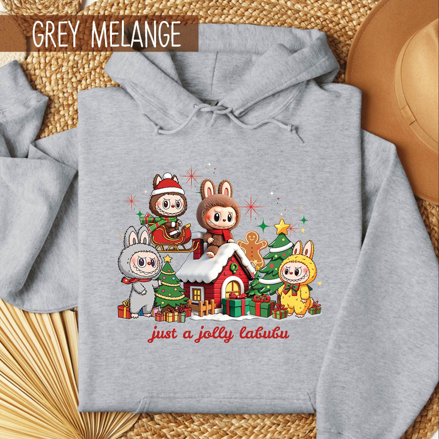 Φούτερ unisex με κουκούλα “Christmas Labubu”