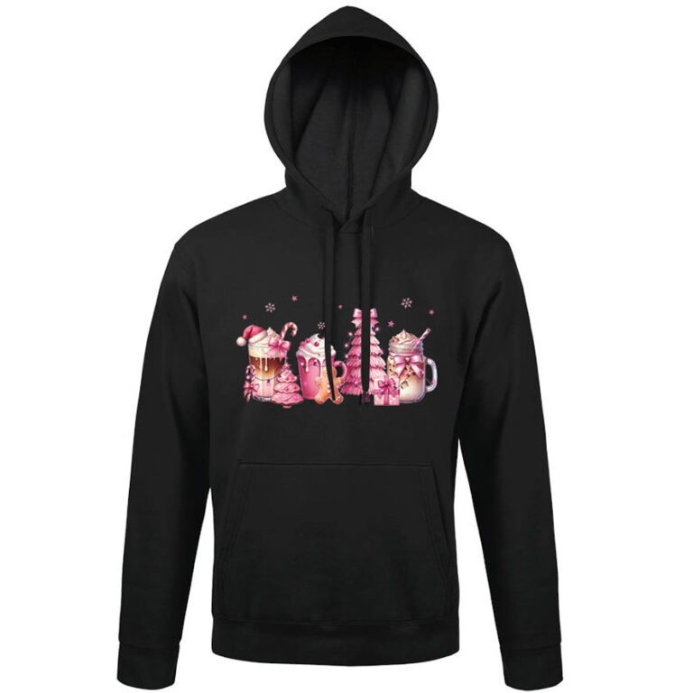 Φούτερ unisex με κουκούλα “Christmas Milkshakes”