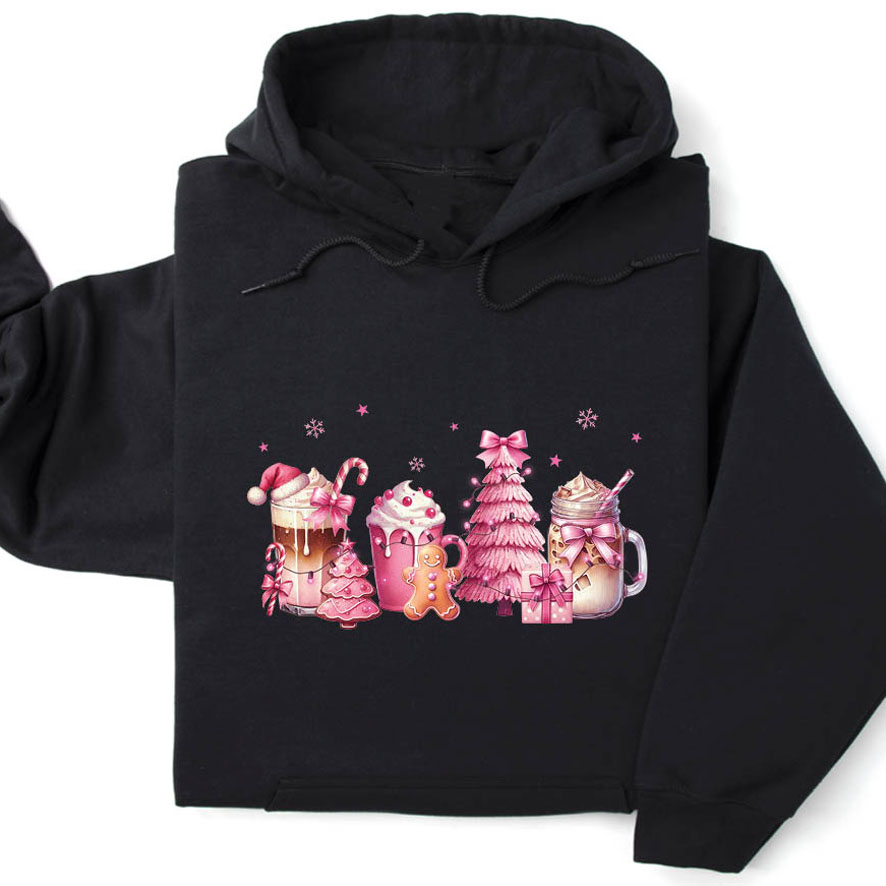 Φούτερ unisex με κουκούλα “Christmas Milkshakes”