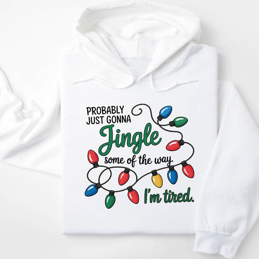 Φούτερ unisex με κουκούλα “Jingle Some of the Way”