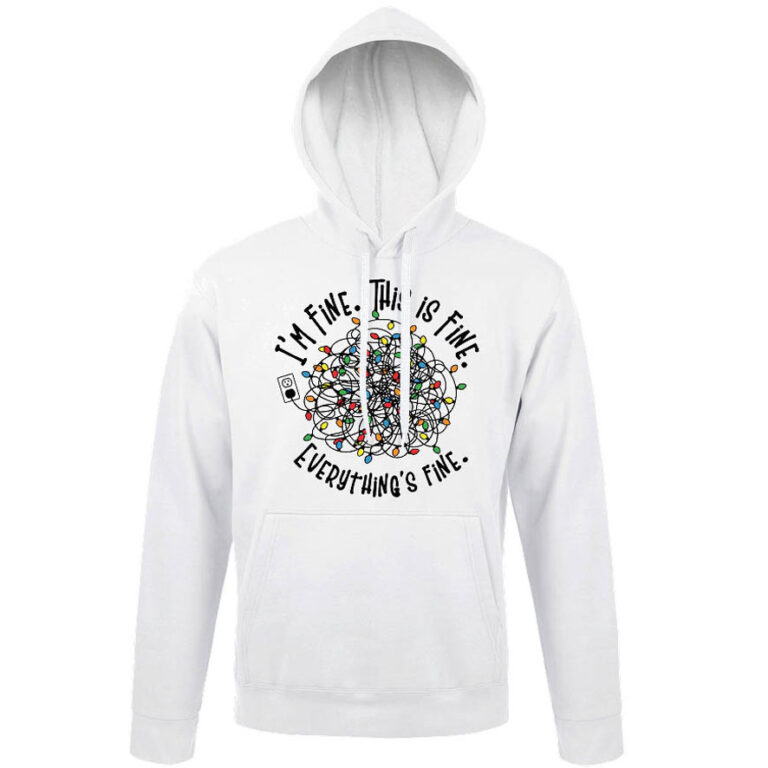 Φούτερ unisex με κουκούλα “I’m Fine”
