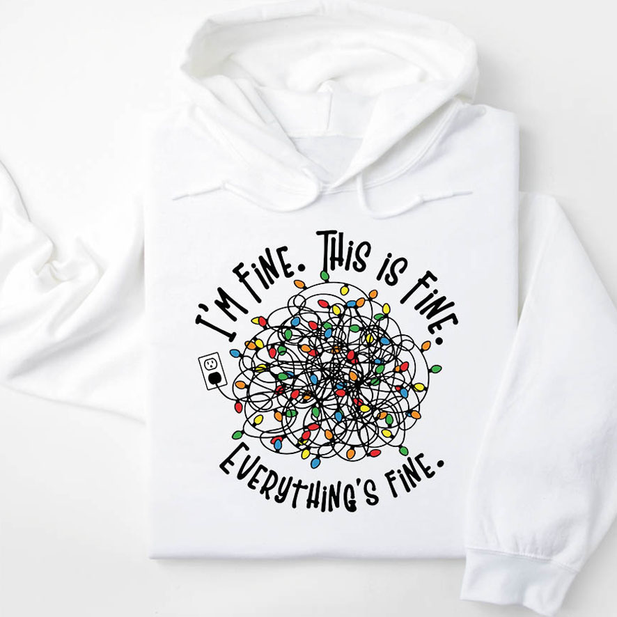 Φούτερ unisex με κουκούλα “I’m Fine”