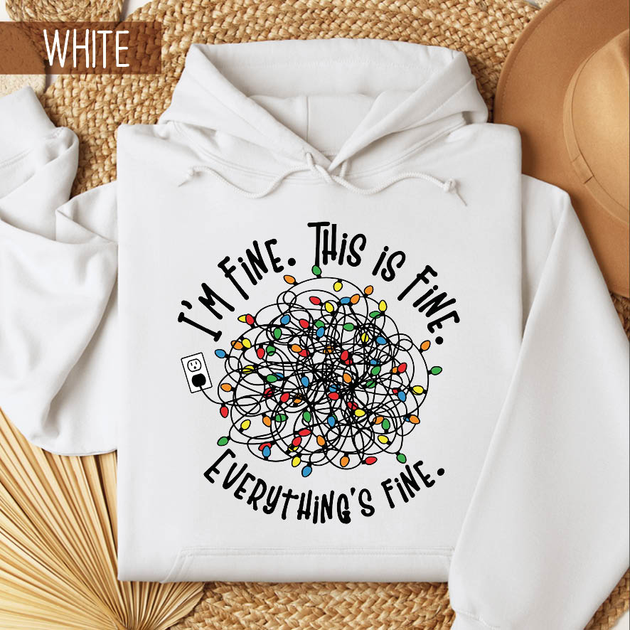 Φούτερ unisex με κουκούλα “I’m Fine”