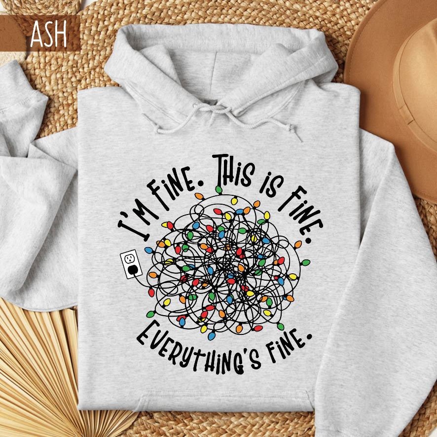 Φούτερ unisex με κουκούλα “I’m Fine”