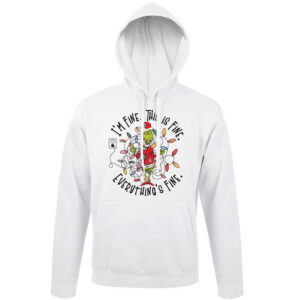 Φούτερ unisex με κουκούλα “I’m Fine Grinch”