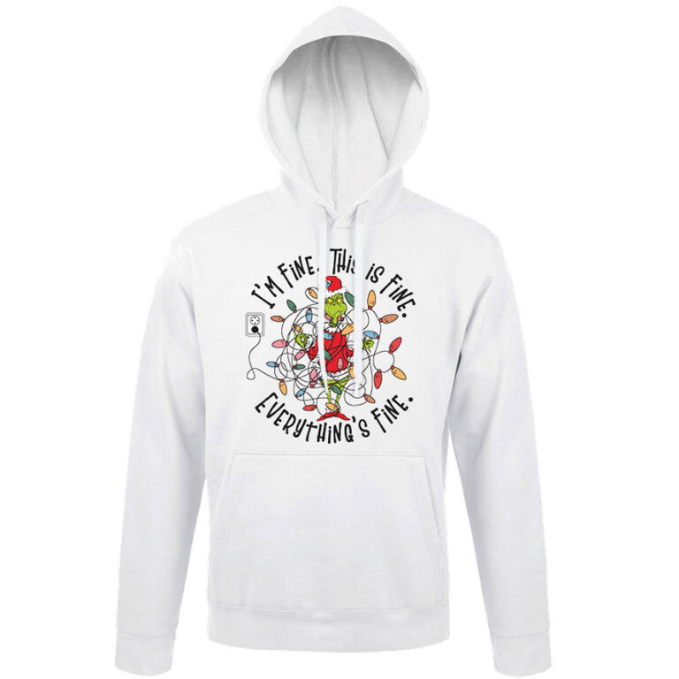 Φούτερ unisex με κουκούλα “I’m Fine Grinch”