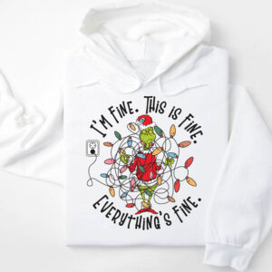 Φούτερ unisex με κουκούλα “I’m Fine Grinch”