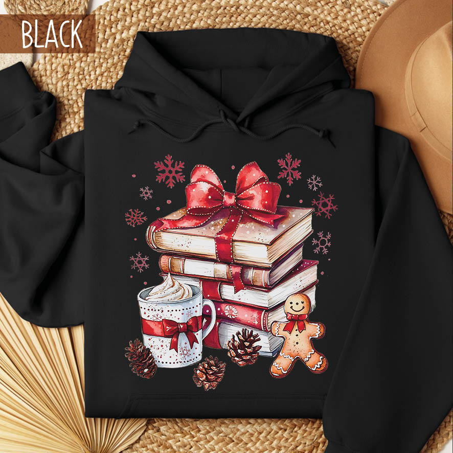 Φούτερ unisex με κουκούλα “Κόκκινα βιβλία”