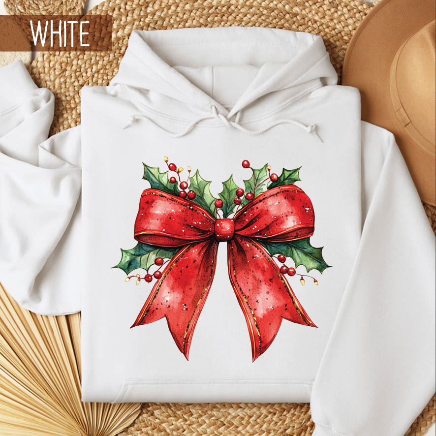 Φούτερ unisex με κουκούλα “Κόκκινος φιόγκος”