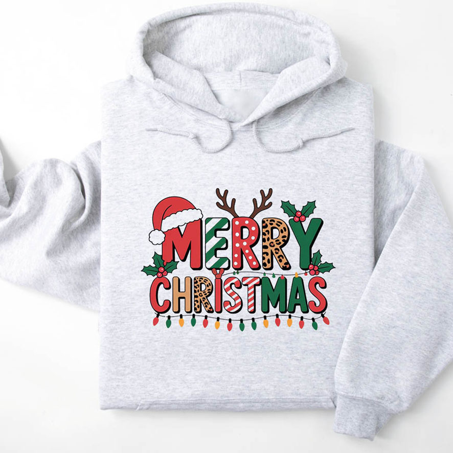 Φούτερ unisex με κουκούλα “Μerry Christmas”