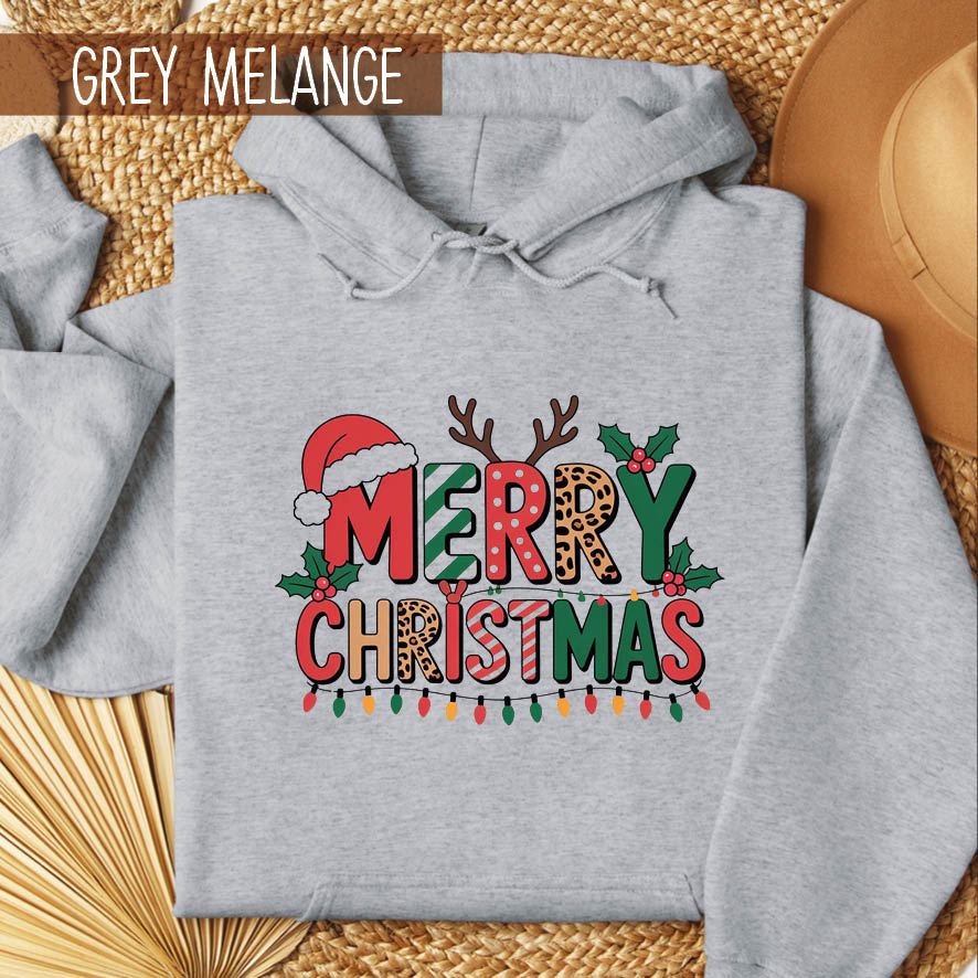 Φούτερ unisex με κουκούλα “Μerry Christmas”