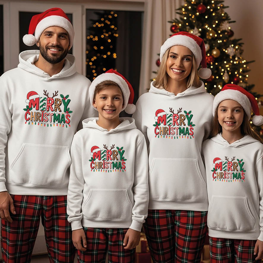 Φούτερ unisex με κουκούλα “Μerry Christmas”