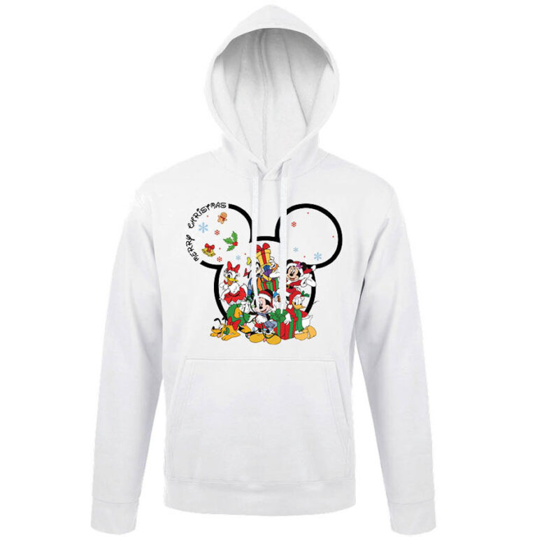 Φούτερ unisex με κουκούλα “Christmas Disney”