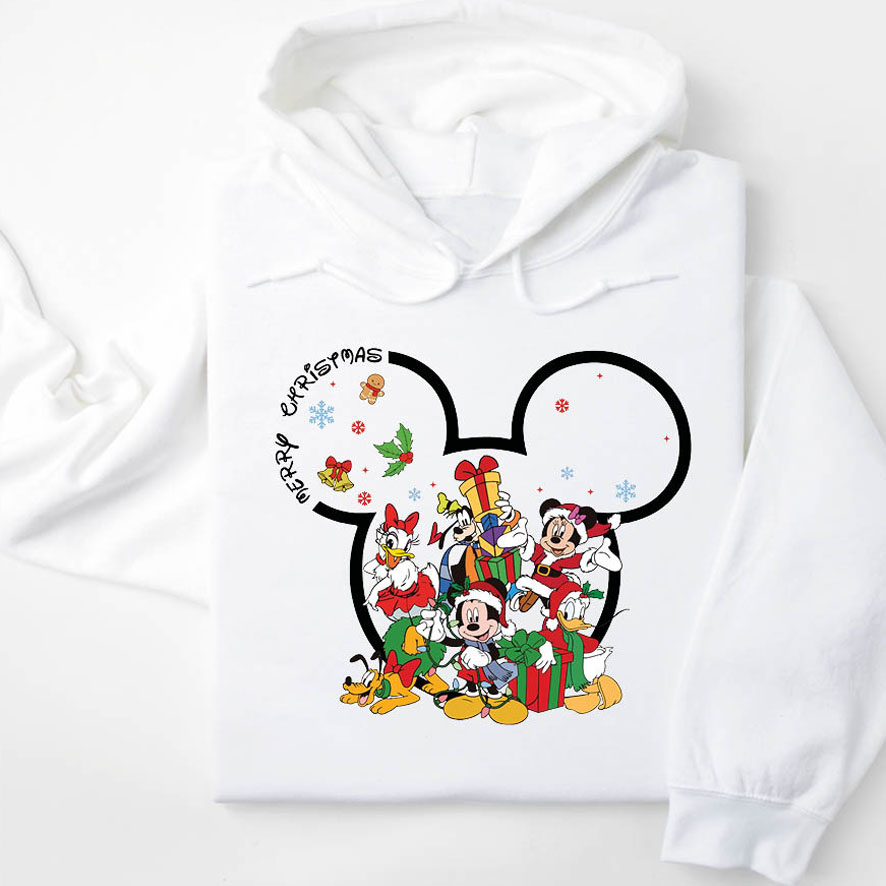 Φούτερ unisex με κουκούλα “Christmas Disney”