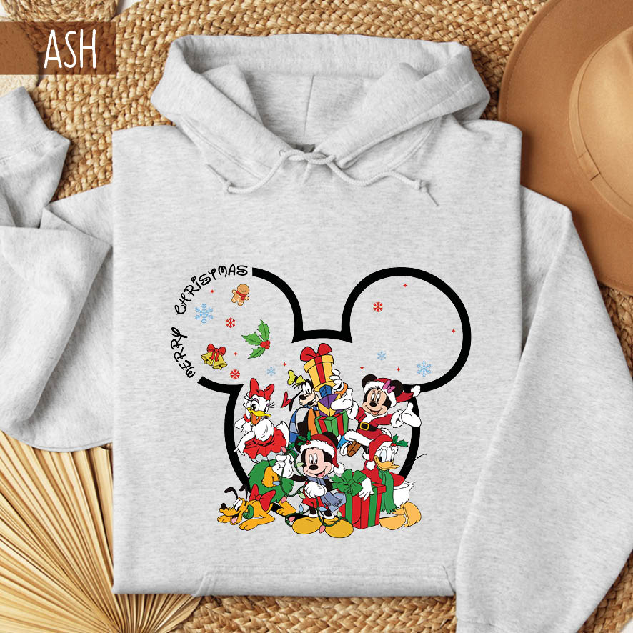 Φούτερ unisex με κουκούλα “Christmas Disney”