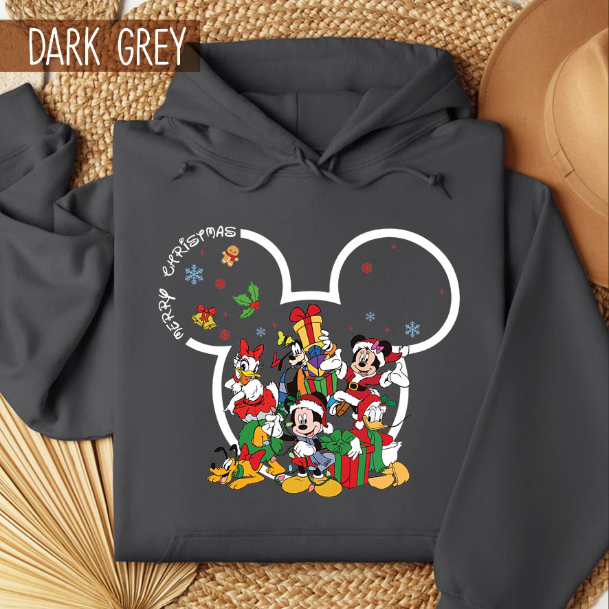 Φούτερ unisex με κουκούλα “Christmas Disney”