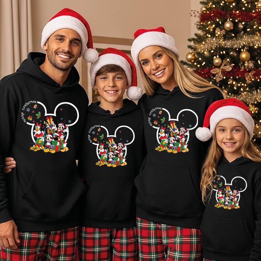 Φούτερ unisex με κουκούλα “Christmas Disney”
