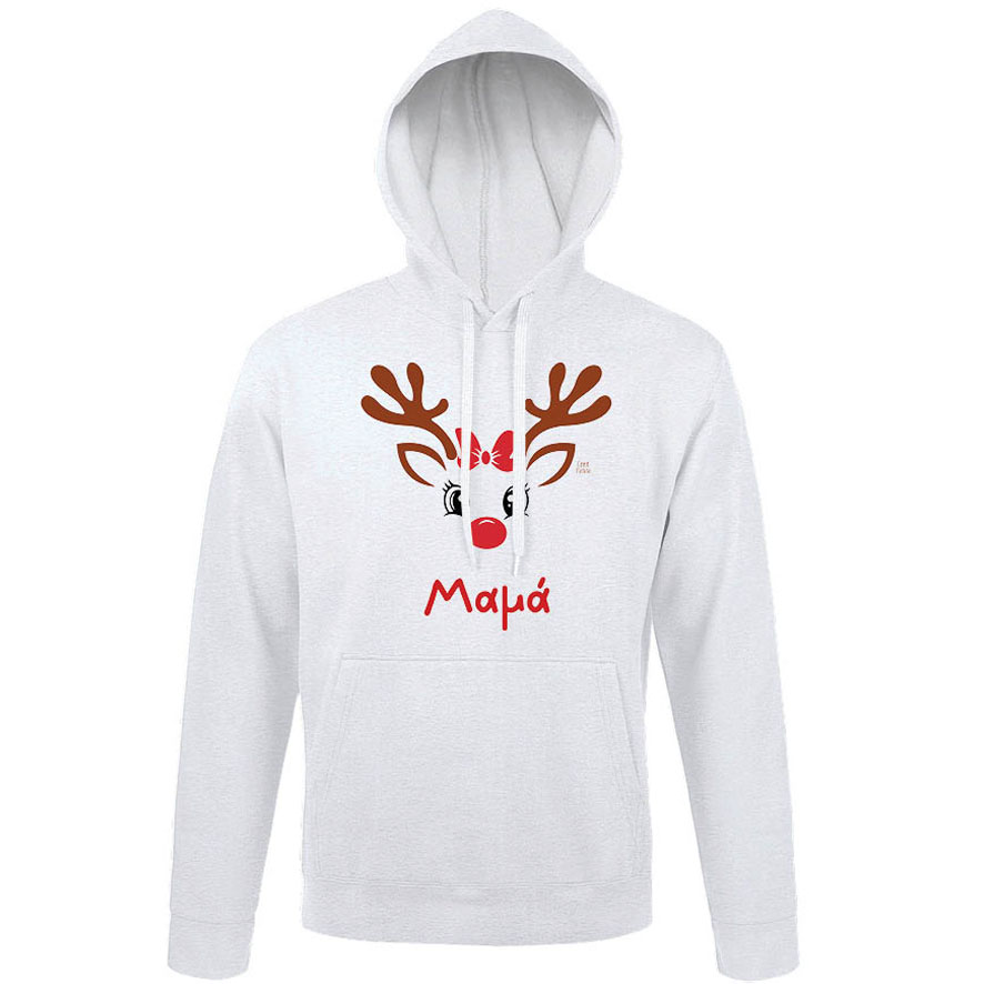 Φούτερ unisex με κουκούλα “Τάρανδος”