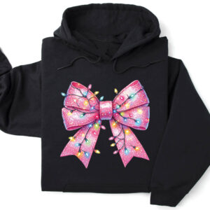 Φούτερ unisex με κουκούλα “Ροζ φιόγκος”