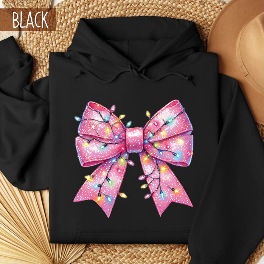 Φούτερ unisex με κουκούλα “Ροζ φιόγκος”